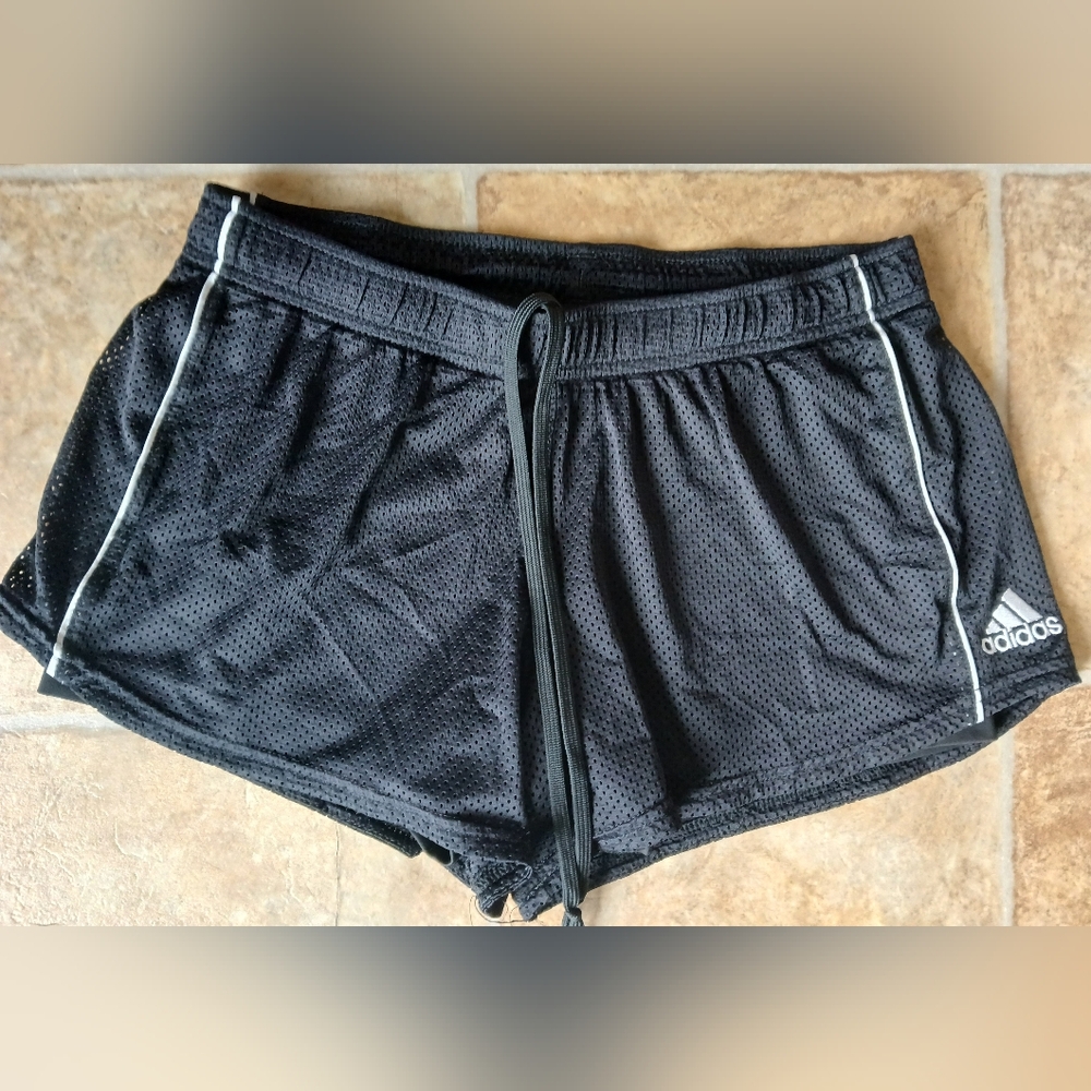 Adidas Black Athletic Shorts with Elastic Waistband